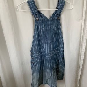 Splendid blue striped dress/ overalls size xs